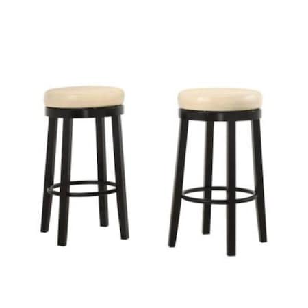 Carolina Chair & Table Carolina Chair  30 in. Era Swivel Bar Stool Cream & Espresso CL1730ESPCRM